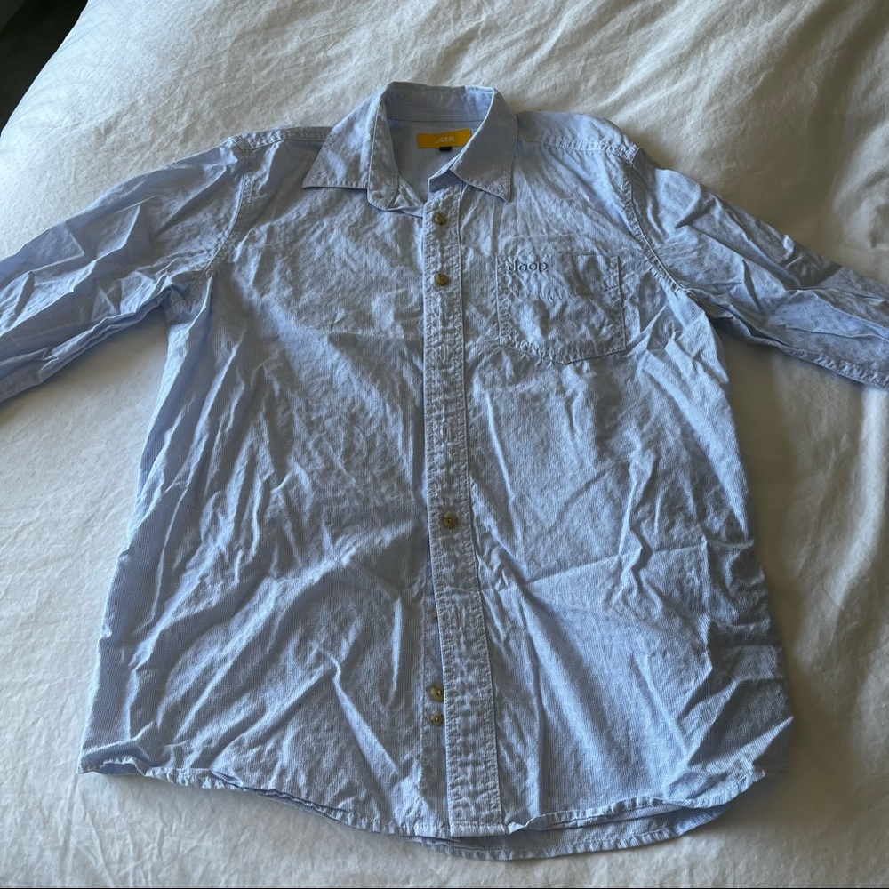 JEEP light blue button up shirt